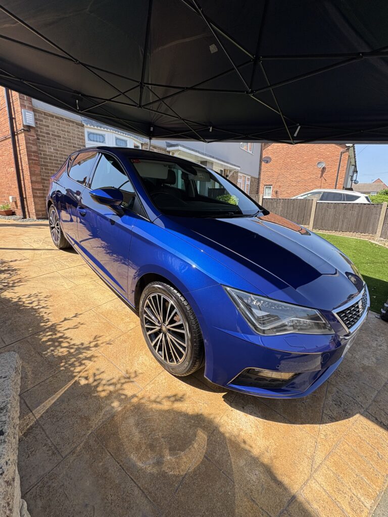 2019 Seat Leon Xcellence Lux full interior exterior reset multi stage correction 3 year ceramic coating engine bay clean 04 by V-Power Mobile Detailing