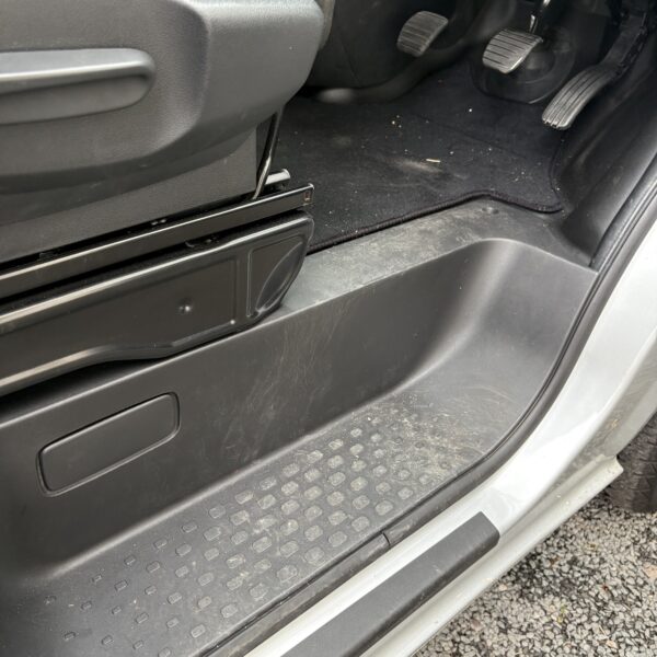 Before - driver step and lower plastics showing work van dirt build-up