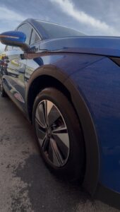Finished Skoda Elroq following machine polishing and ceramic coating