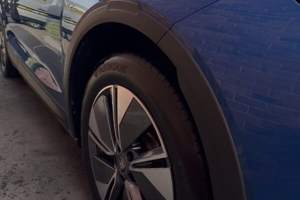 Finished Skoda Elroq following machine polishing and ceramic coating